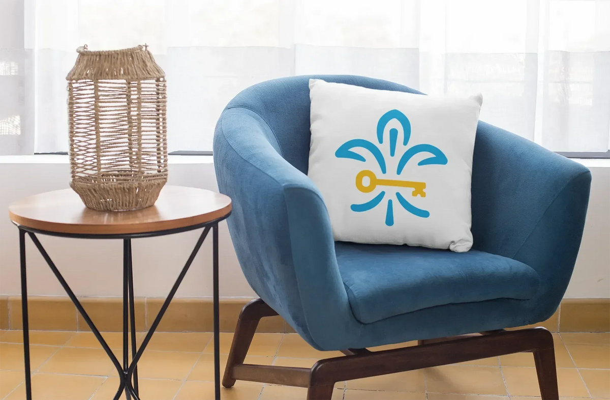 Kappa 18" Fleur de Key Throw Pillow