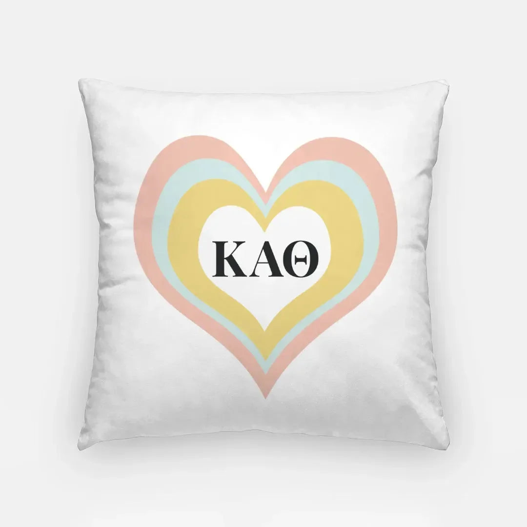 Kappa Alpha Theta 18" Heart Throw Pillow