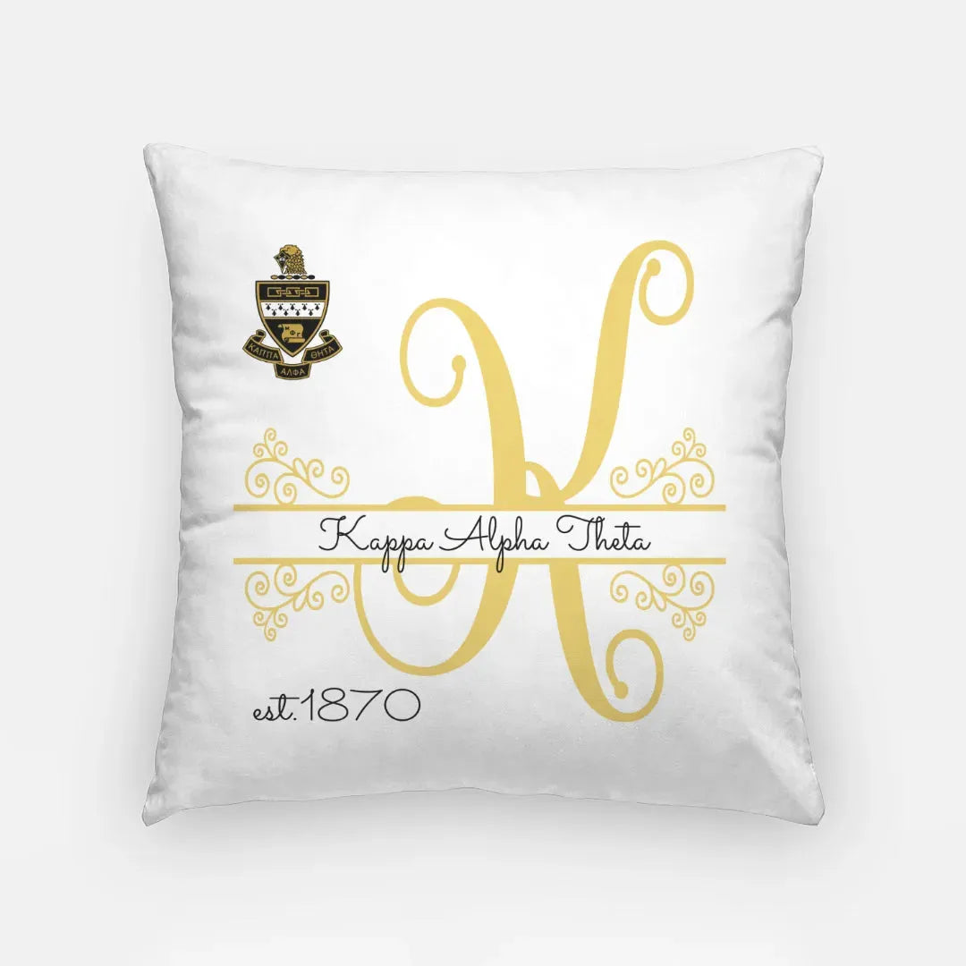 Kappa Alpha Theta 18" Monogram Throw Pillow