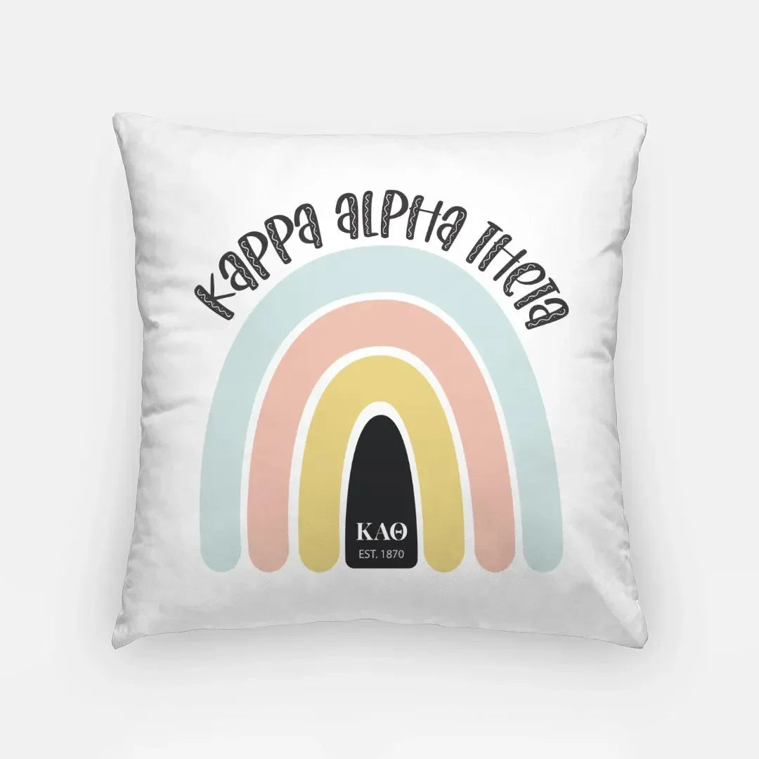 Kappa Alpha Theta 18" Throw Pillow - Rainbow