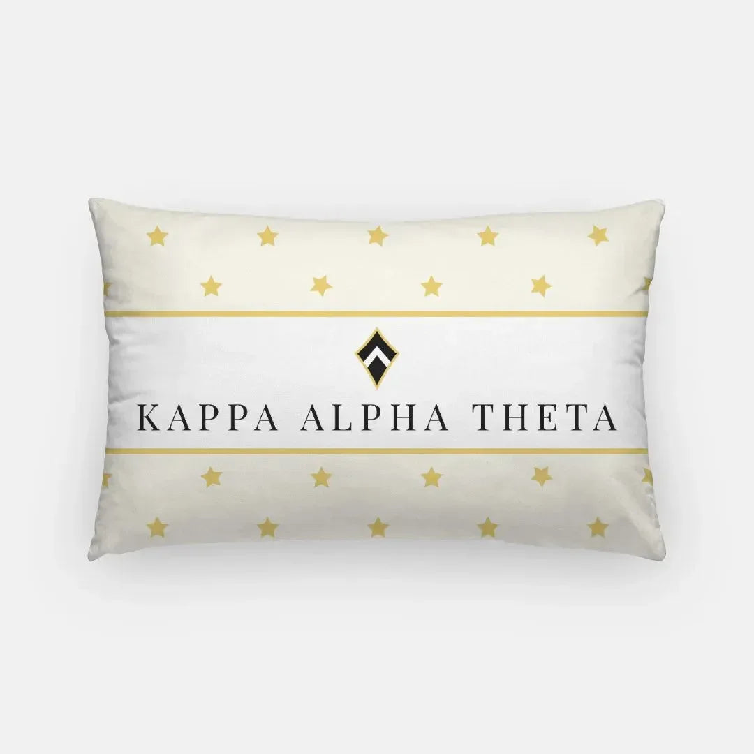 Kappa Alpha Theta Lumbar Pillow - Star Pattern