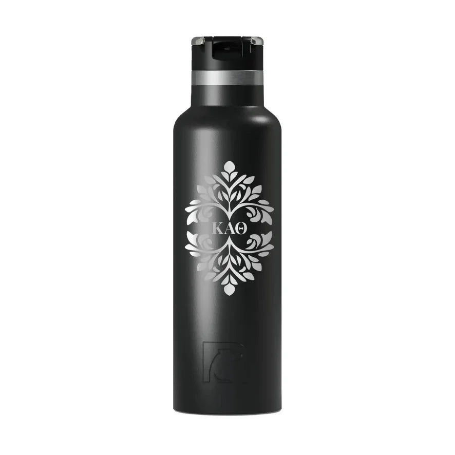 Kappa Alpha Theta RTIC 20 oz Journey Ceramic Lined Water Bottle -Ornate Frame