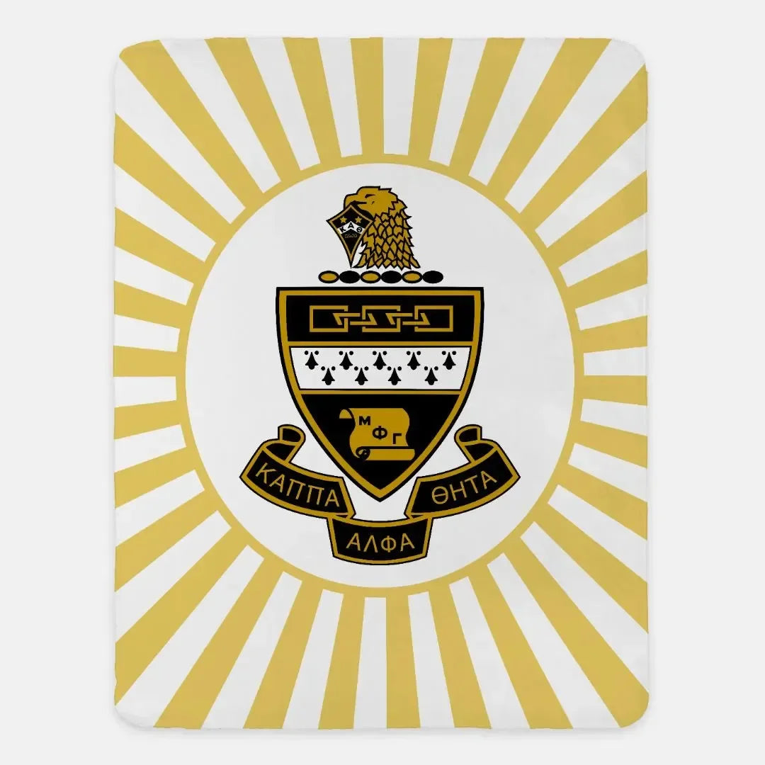 Kappa Alpha Theta XL 60x80 Sherpa Throw Blanket - Coat of Arms Throw Blankets