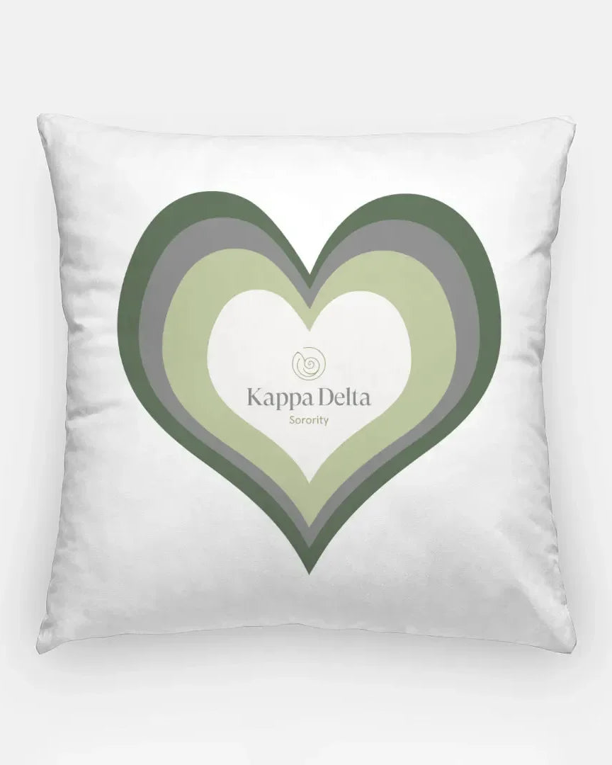 Kappa Delta 18" Heart Throw Pillow
