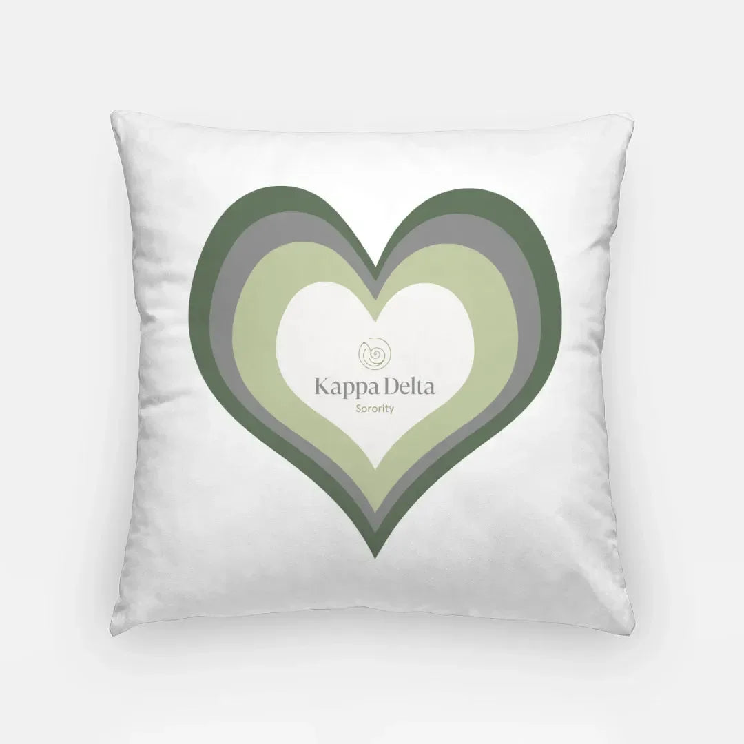 Kappa Delta 18" Heart Throw Pillow