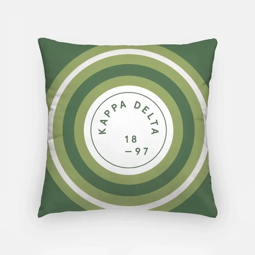 Kappa Delta 18" Throw Pillow - Bullseye Badge