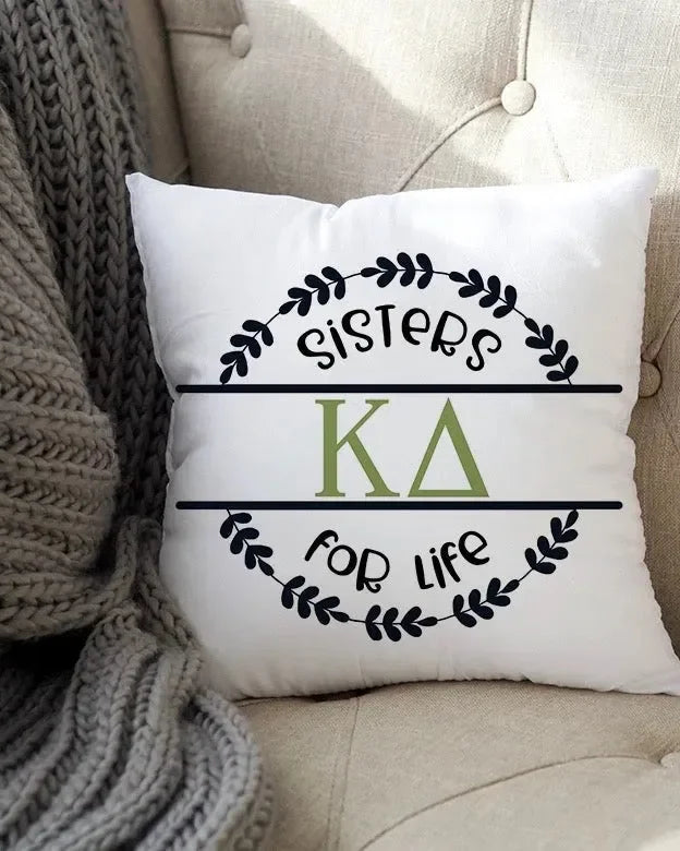 Kappa Delta 18" Throw Pillow - Sisters for Life