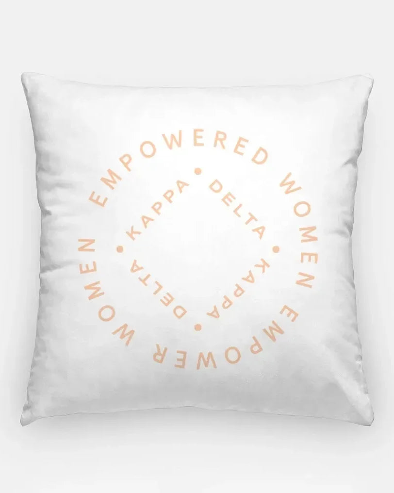 Kappa Delta Empowered Badge 18" Throw Empowered Peach