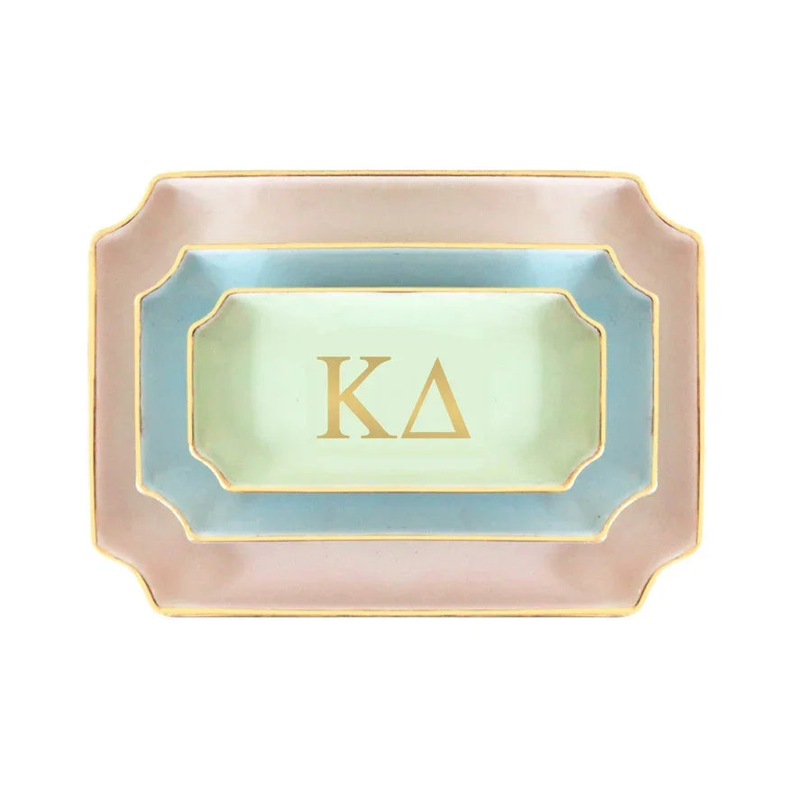 Kappa Delta Gold Monogram Decorative Tray | Kaydee Big Little Gifts