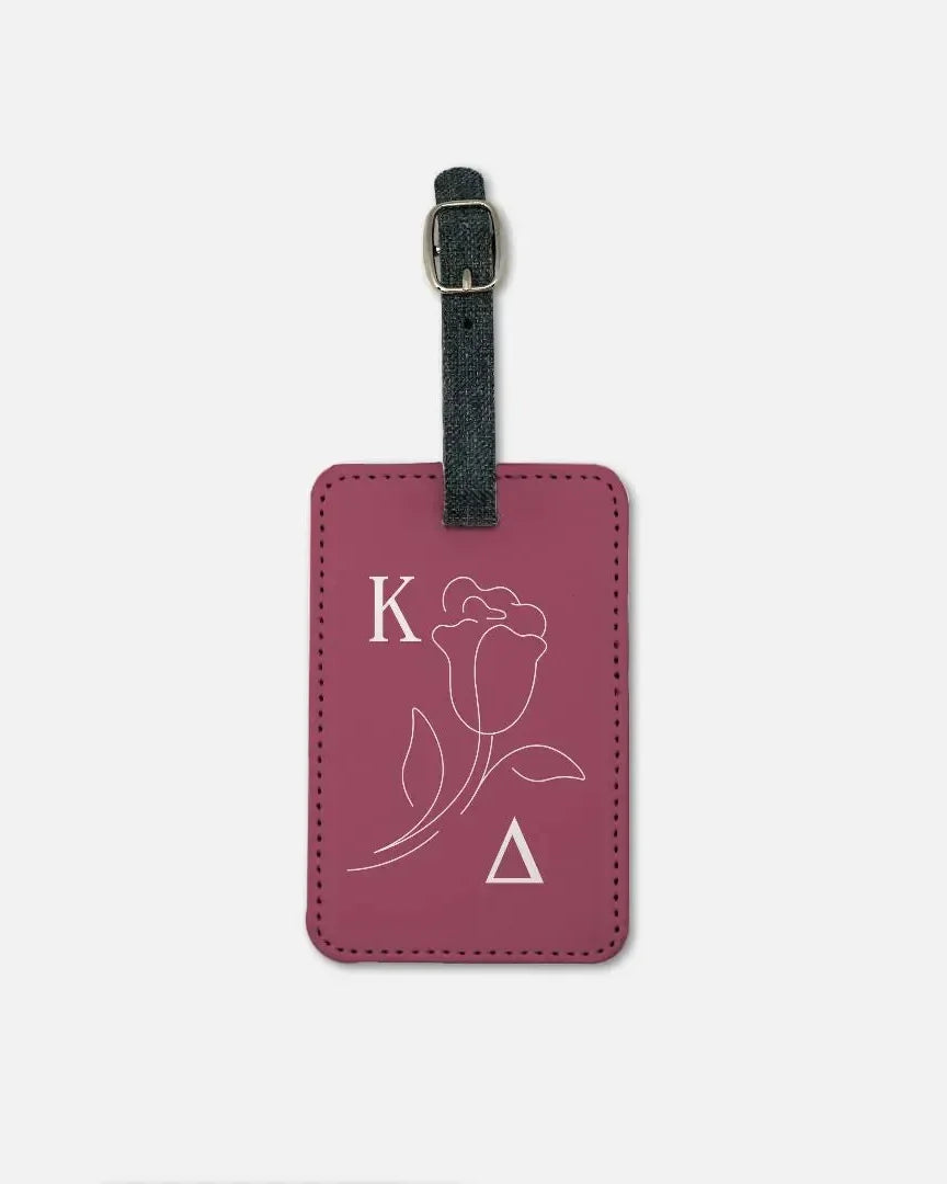 Kappa Delta Luggage Tag (Set of 2) Rose Greek Letters Luggage Tags