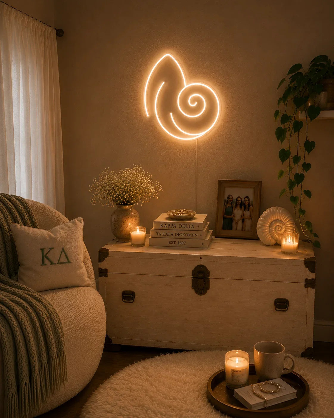 Kappa Delta Nautilus Icon LED Neon Sign w/ Dimmer | Kaydee Gifts