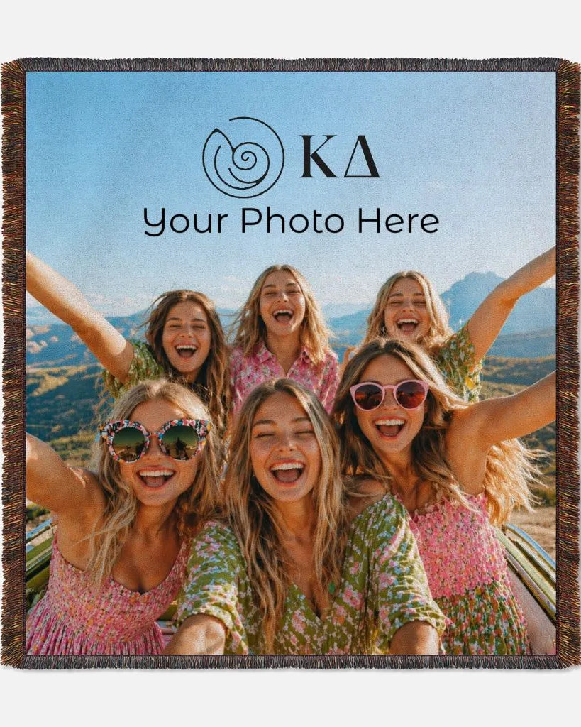 Kappa Delta Personalized Photo Woven Blanket Tapestry Throw 54" x 60"