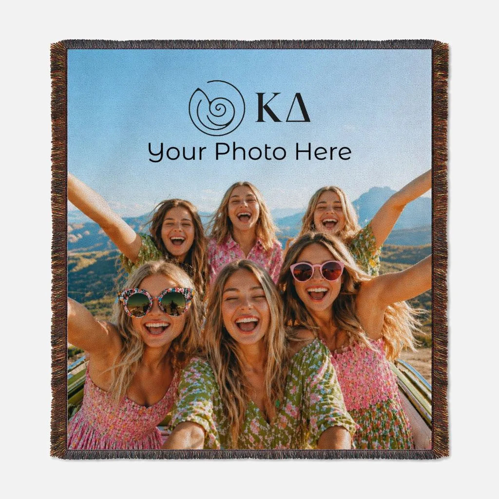 Kappa Delta Personalized Photo Woven Blanket Tapestry Throw 54" x 60"