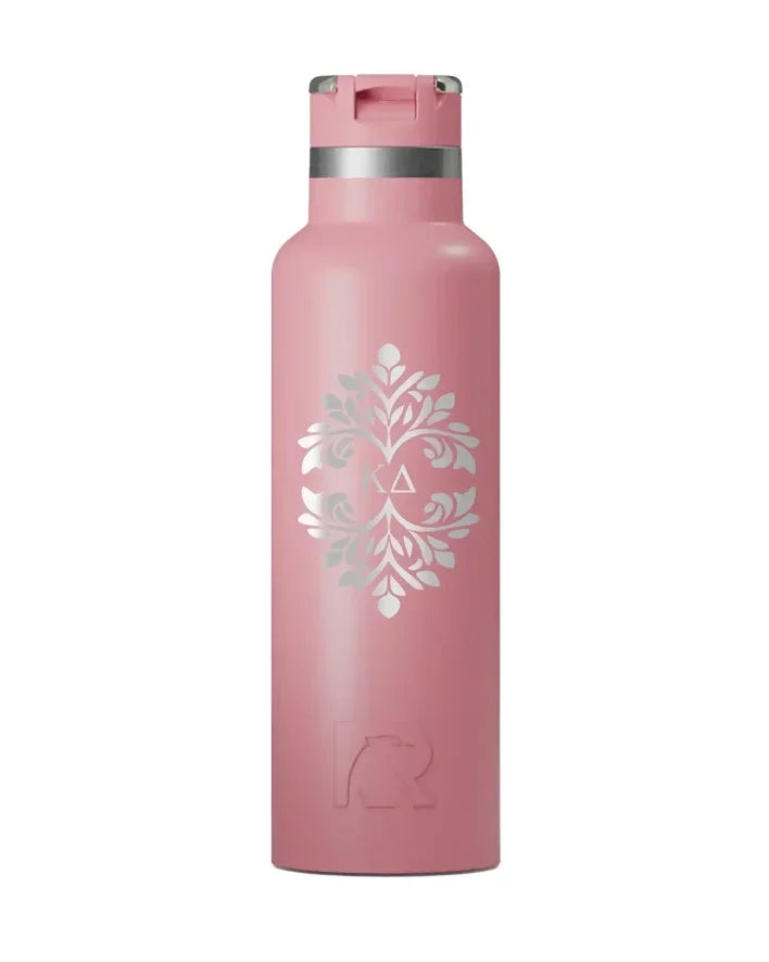 Kappa Delta RTIC 20 oz Ceramic Lined Water Bottle Tumbler - Ornate