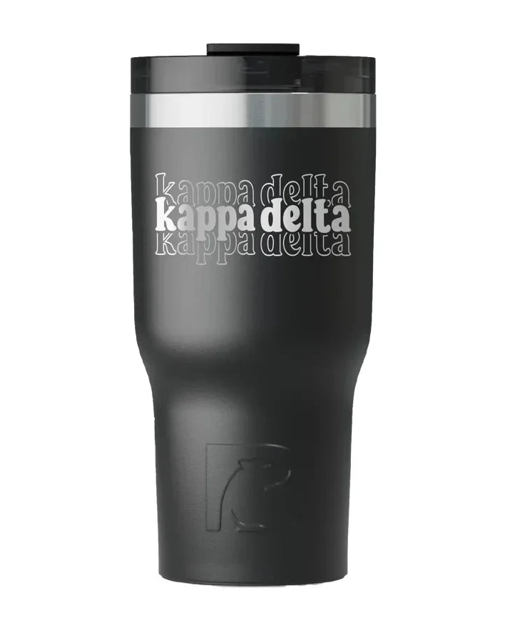 Kappa Delta RTIC 20 oz Essential Ceramic Lined Tumbler - Stacked Letters