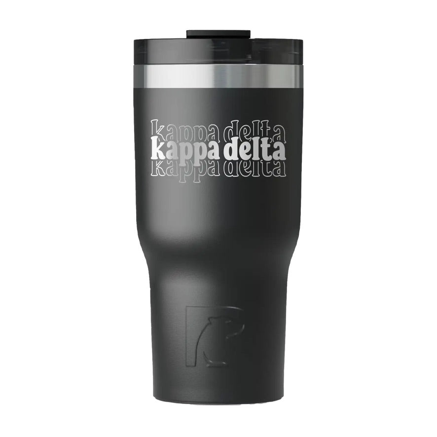 Kappa Delta RTIC 20 oz Essential Ceramic Lined Tumbler - Stacked Letters