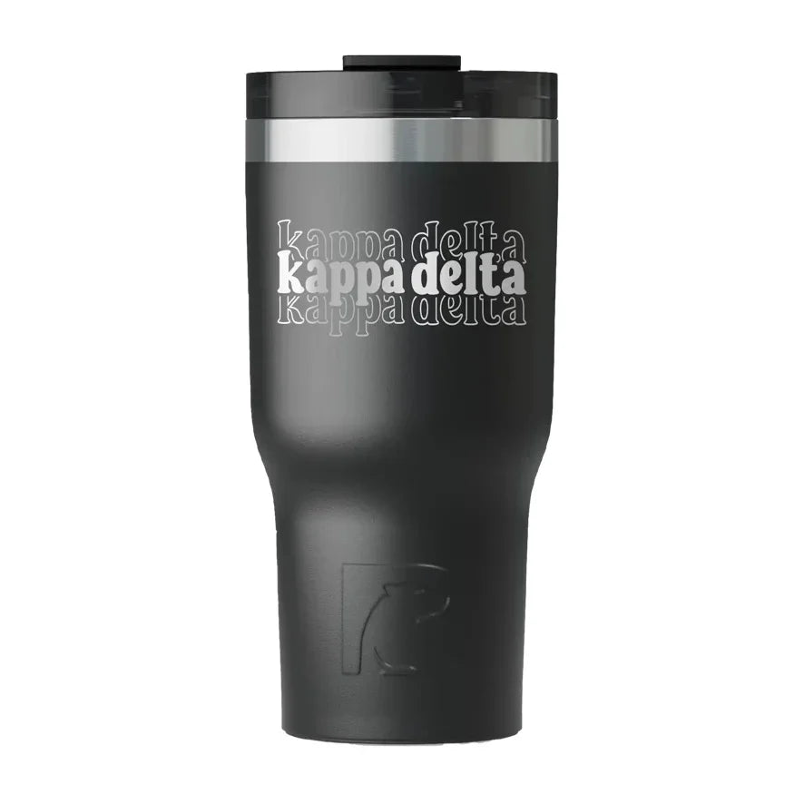 Kappa Delta RTIC 20 oz Essential Ceramic Lined Tumbler - Stacked Letters