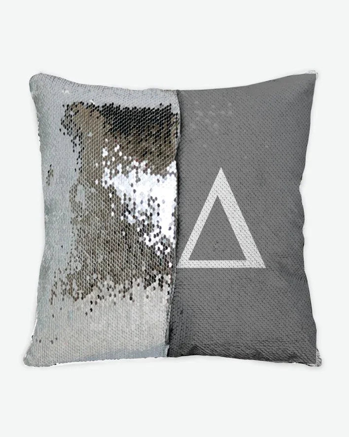 Kappa Delta Sequin Pillow Cover Greek Letters | Kaydee Dorm Decor