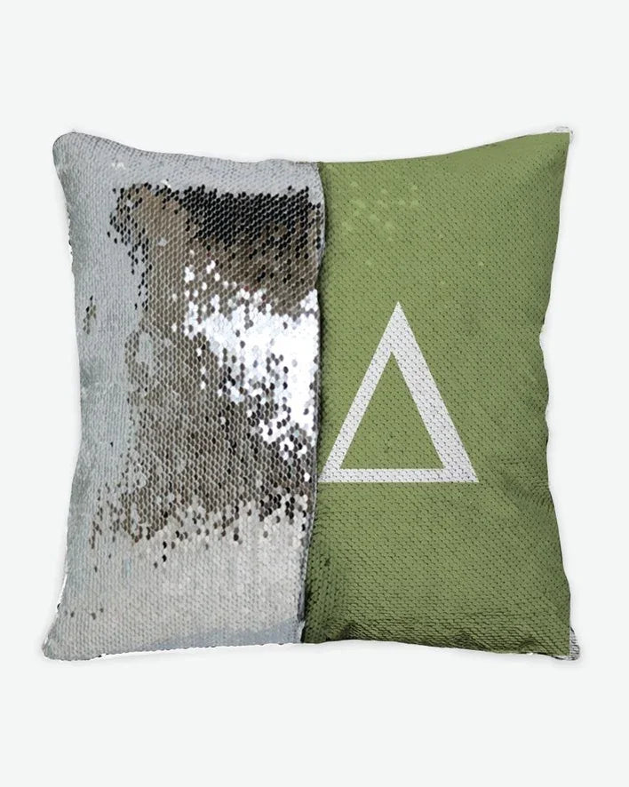 Kappa Delta Sequin Pillow Cover Greek Letters | Kaydee Dorm Decor