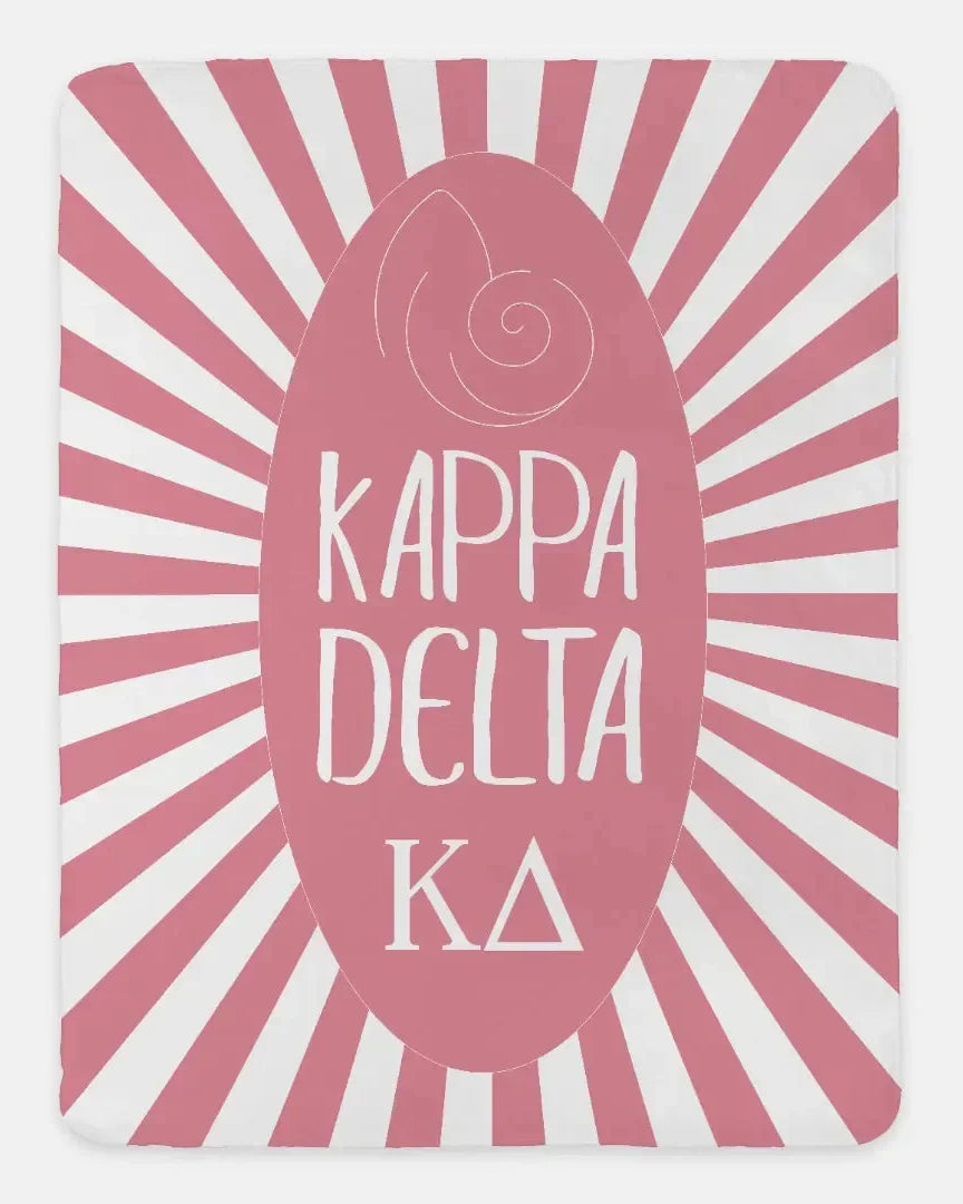 Kappa Delta Starburst XL 60x80 Sherpa Throw Blanket Active Pink Throw Blankets