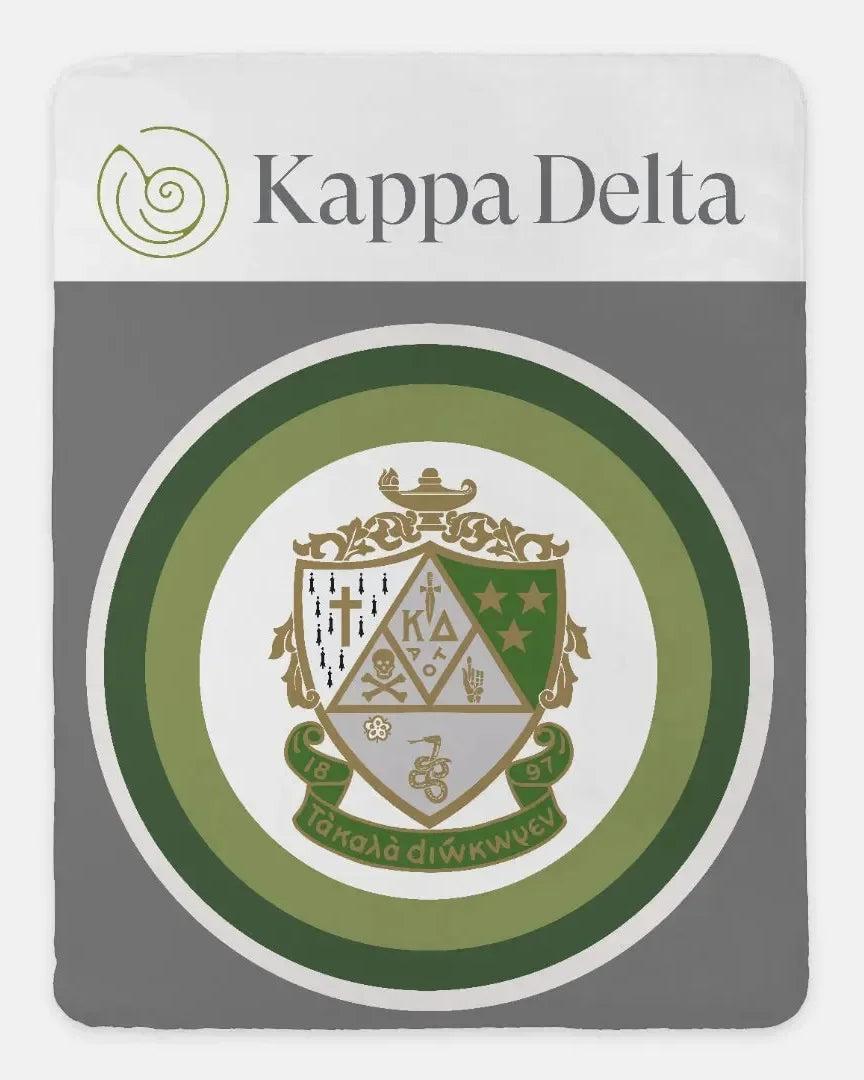 Kappa Delta XL 60x80 Sherpa Throw Blanket - Bullseye Throw Blankets