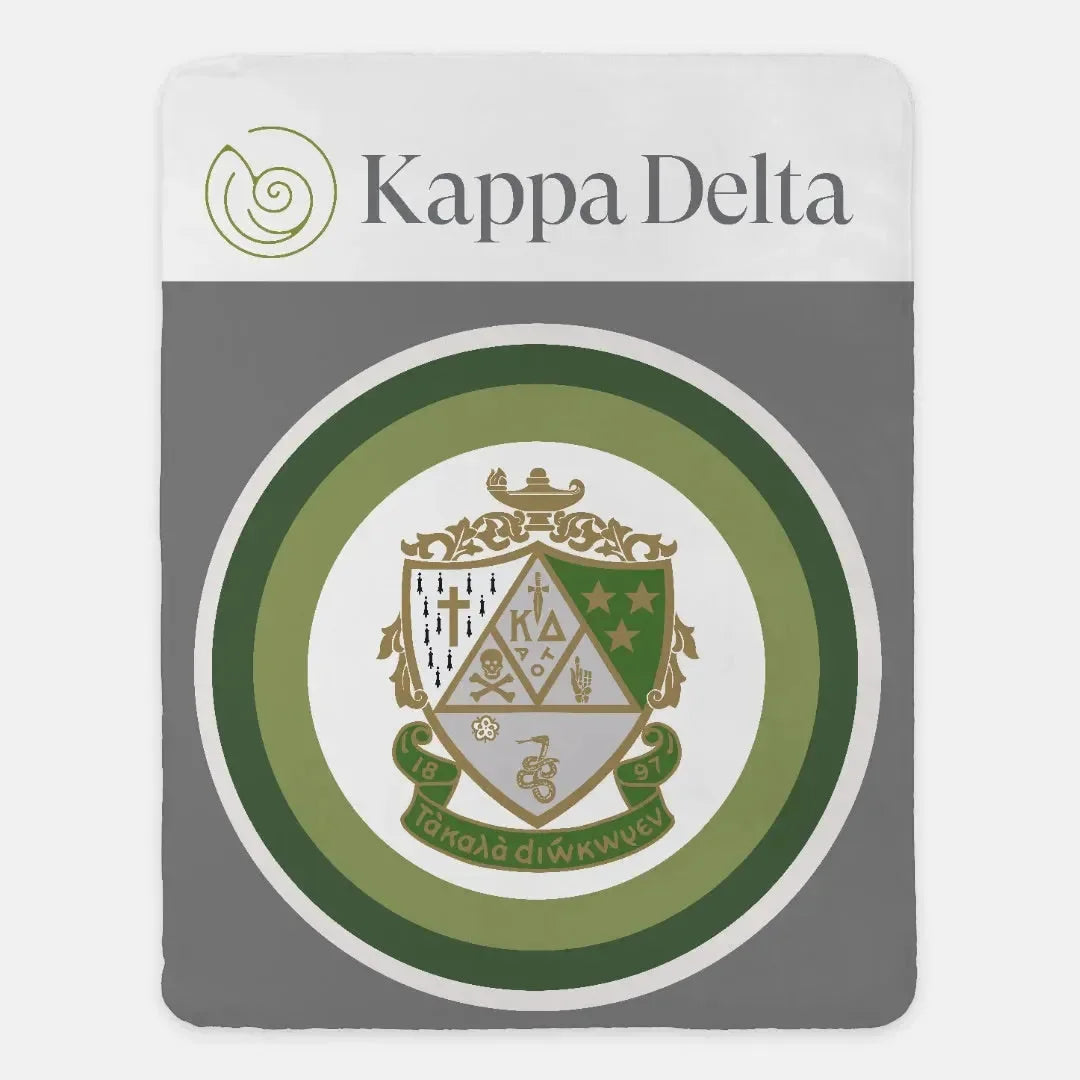 Kappa Delta XL 60x80 Sherpa Throw Blanket - Bullseye Throw Blankets