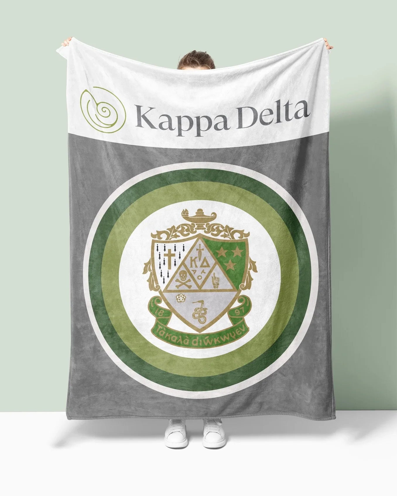 Kappa Delta XL 60x80 Sherpa Throw Blanket - Bullseye