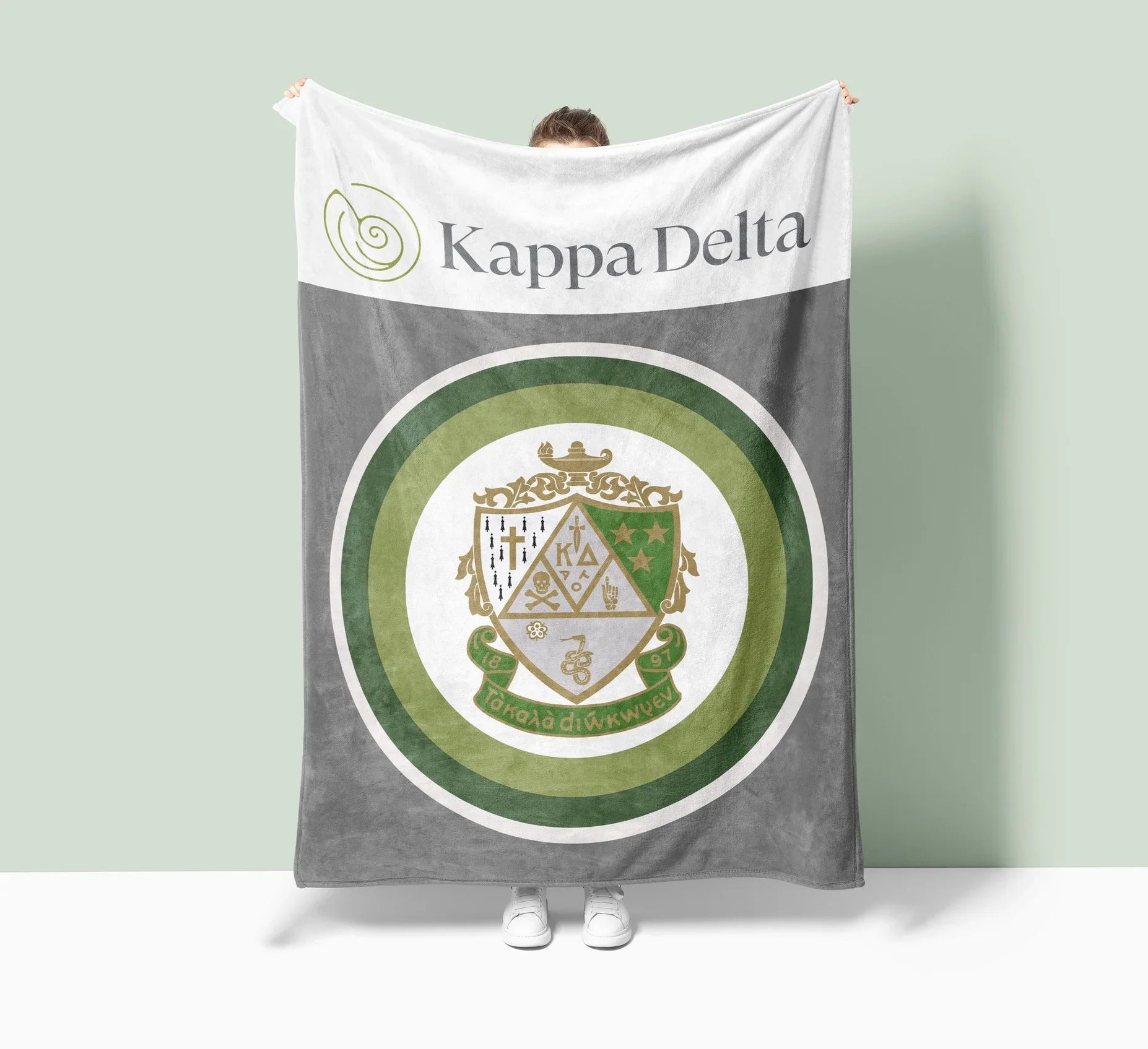 Kappa Delta XL 60x80 Sherpa Throw Blanket - Bullseye