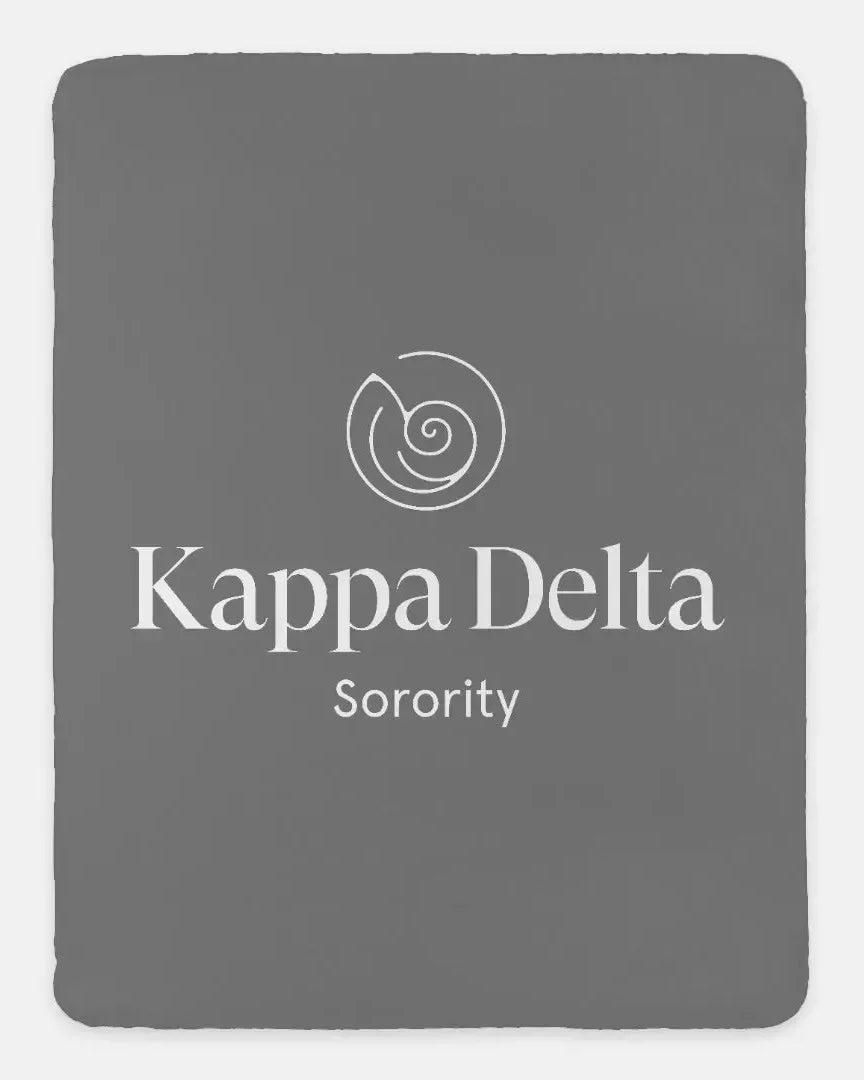 Kappa Delta XL 60x80 Traditional Sherpa Throw Blanket Gray