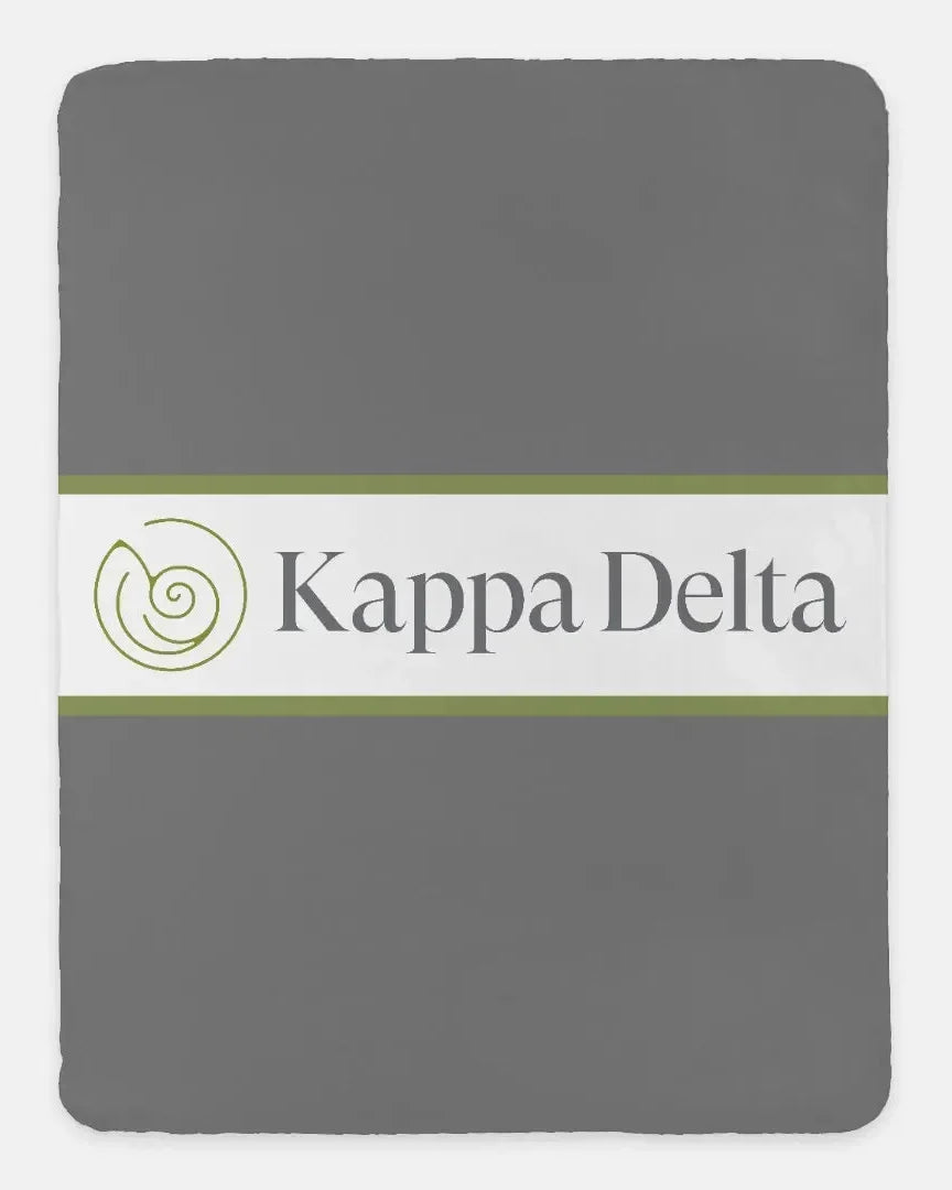 Kappa Delta XL Traditional 60x80 Sherpa Throw Blanket Throw Blankets