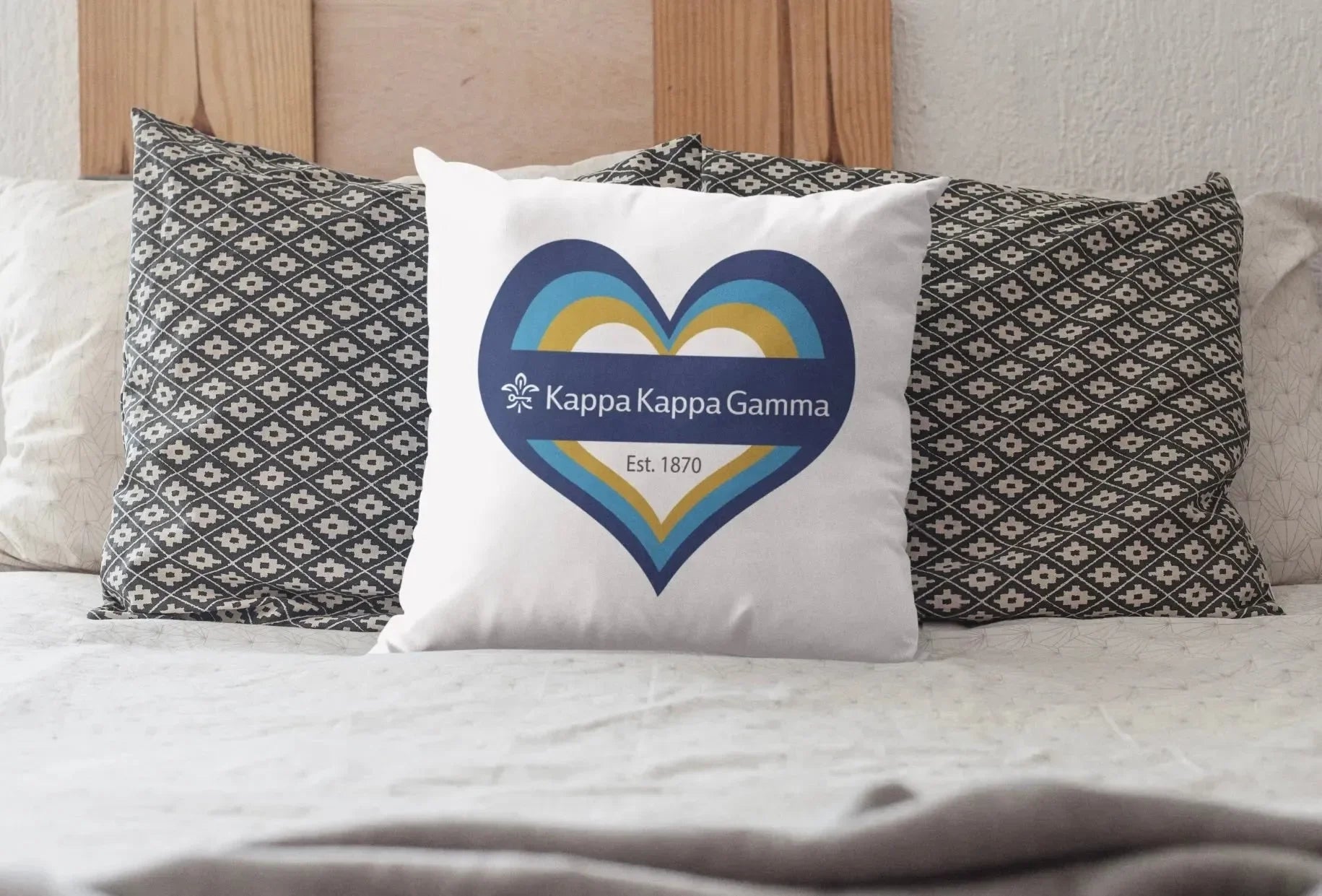Kappa Kappa Gamma 18" Heart Throw Pillow