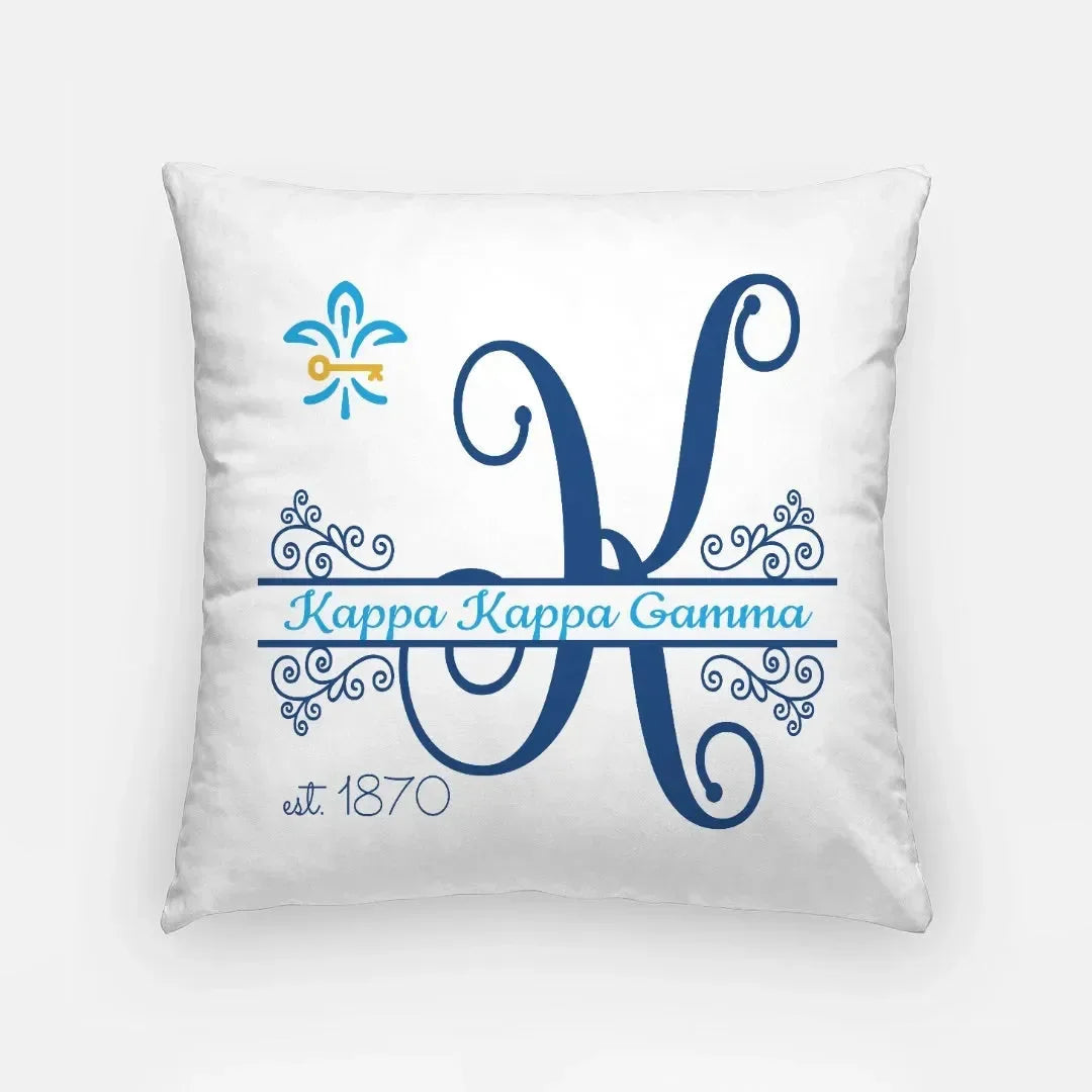 Kappa Kappa Gamma 18" Monogram Pillow
