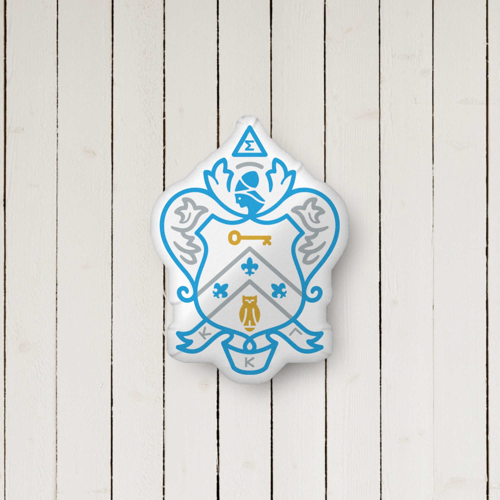 Kappa Kappa Gamma Crest Custom-Shape Throw Pillow Campus Greek Fit