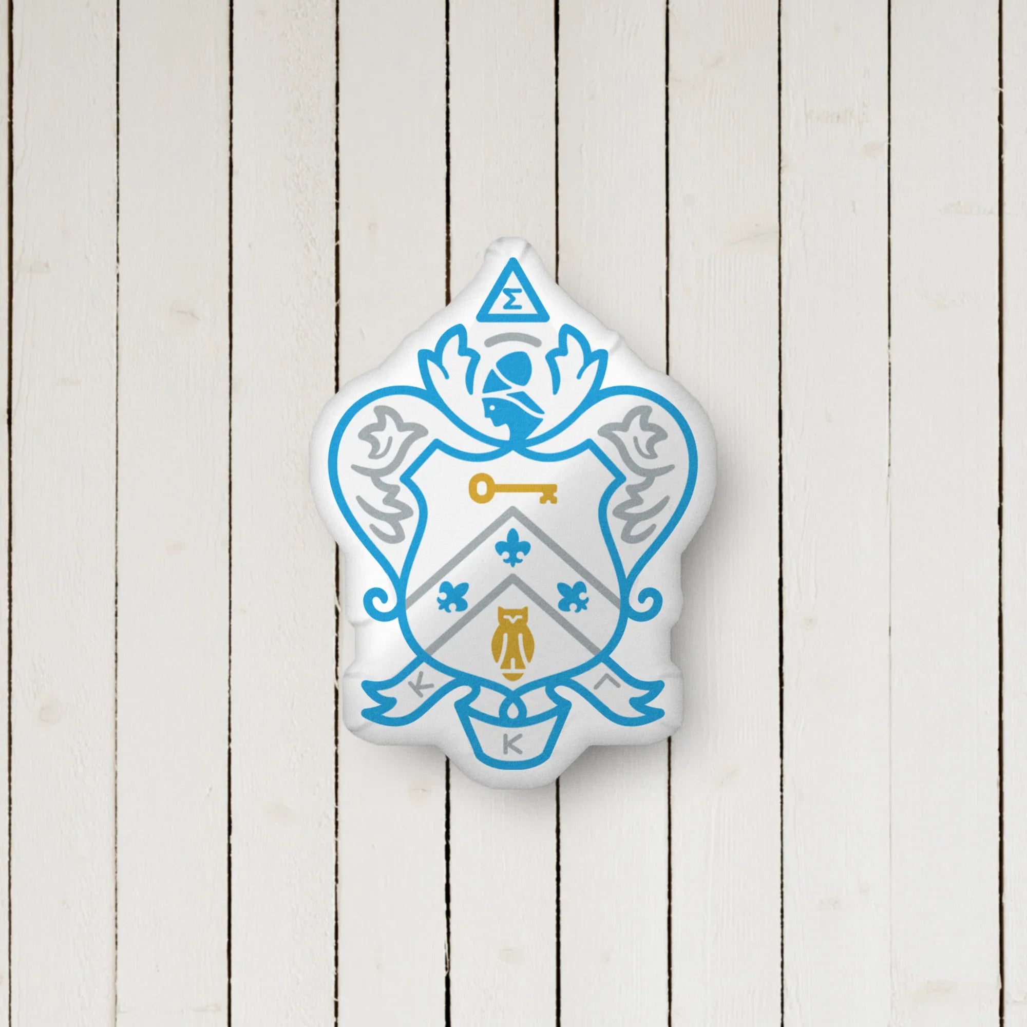 Kappa Kappa Gamma Crest Custom-Shape Throw Pillow Campus Greek Fit