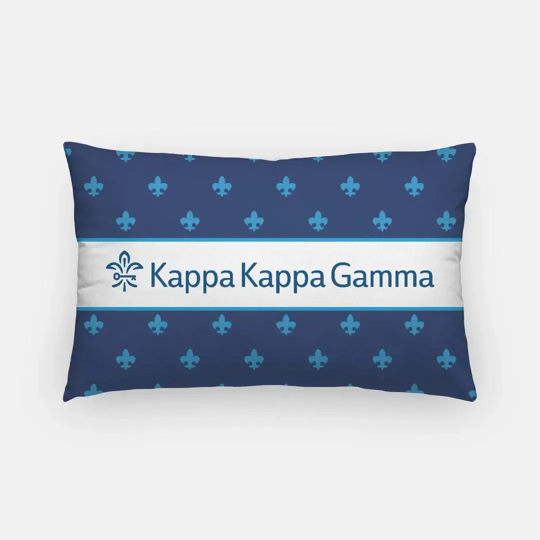 Kappa Kappa Gamma Fleur de Lis Lumbar Pillow
