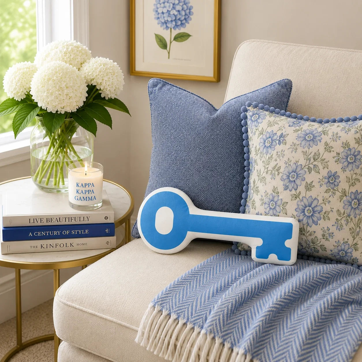 Kappa Kappa Gamma Key Custom-Shape Throw Pillow | KKG Gifts