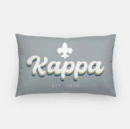 Kappa Kappa Gamma Retro Lumbar Pillow Cover Pillow Covers