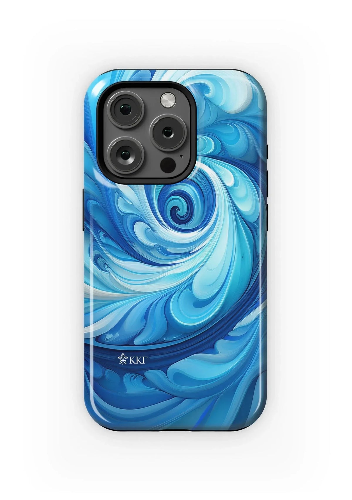 Kappa Kappa Gamma iPhone 16, 15, 14 Mobile Phone Case - Swirl Gloss Mobile Phone Cases