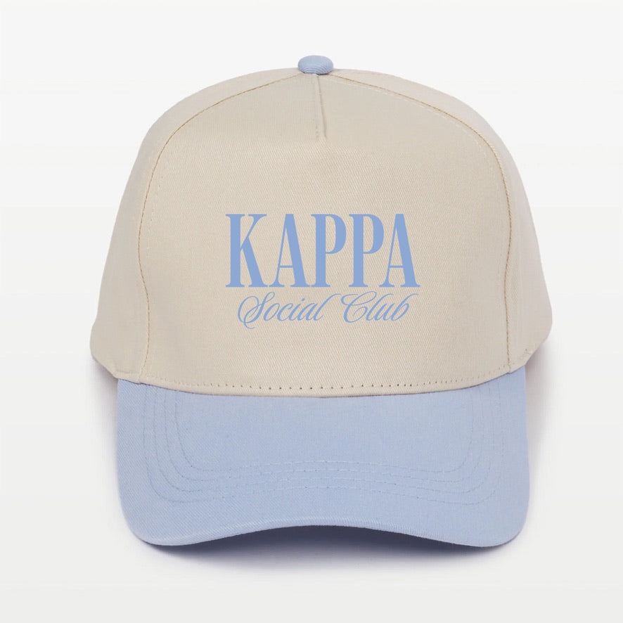 Kappa Social Club Embroidered Two-Tone Baseball Cap | KKG Gifts