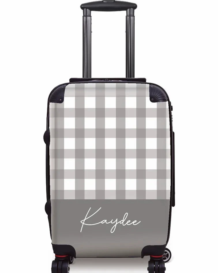 Kaydee Carry-on Suitcase - Gingham Gray