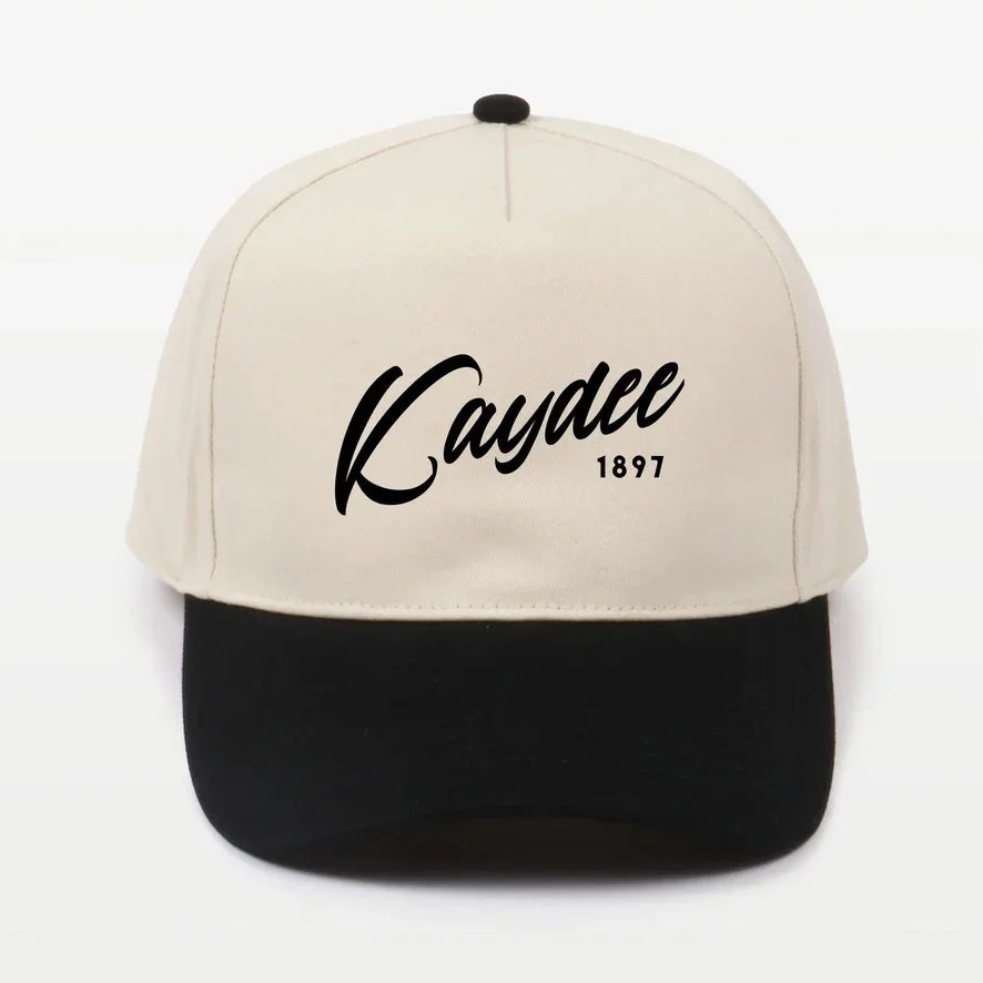 Kaydee Embroidered Two-Tone Baseball Cap - Script 1870 | Custom Gifts