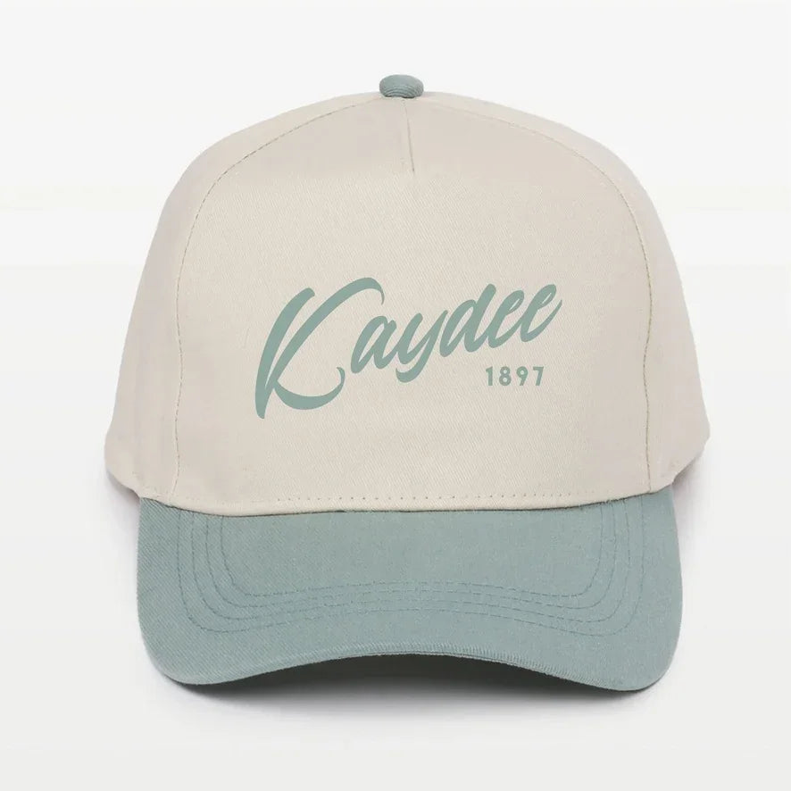 Kaydee Embroidered Two-Tone Baseball Cap - Script 1870 | Custom Gifts