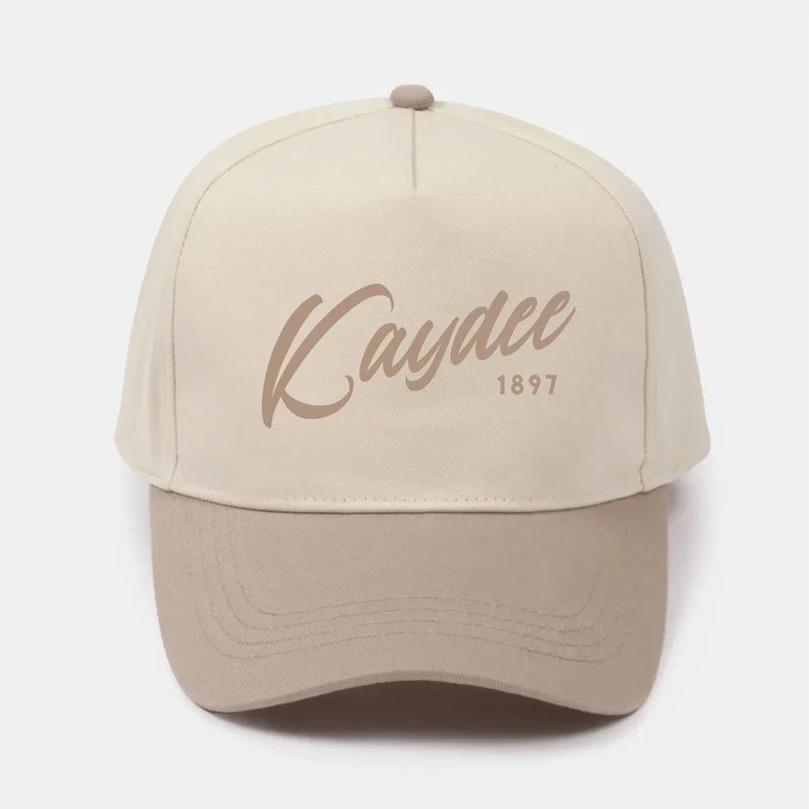 Kaydee Embroidered Two-Tone Baseball Cap - Script 1870 | Custom Gifts