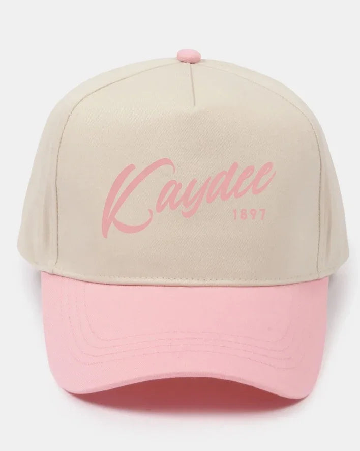 Kaydee Embroidered Two-Tone Baseball Cap - Script 1870 | Custom Gifts