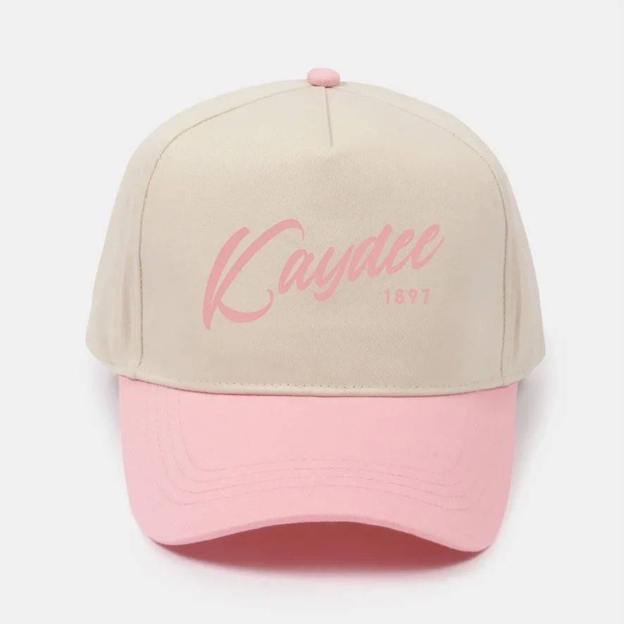 Kaydee Embroidered Two-Tone Baseball Cap - Script 1870 | Custom Gifts