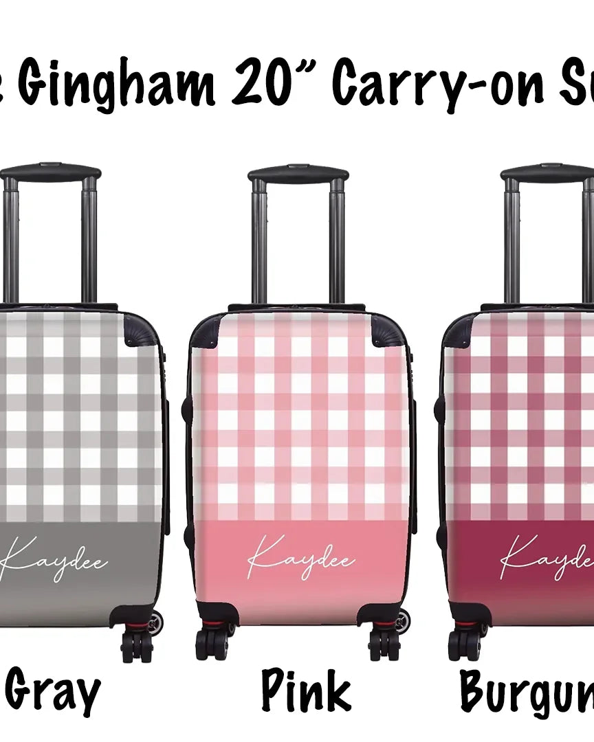 Kaydee Gingham 20" Carry-on Swatches