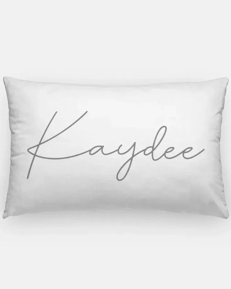 Kaydee Lumbar Pillow White Gray