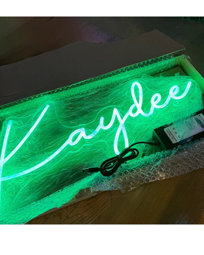 Kaydee LED Neon Script Sign w/ Dimmer | Kappa Delta Dorm Wall Art_Campus Greek Fit