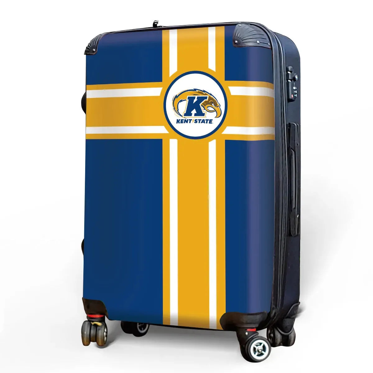Kent State University Carry-On Suitcase - Cross Stripes Suitcases