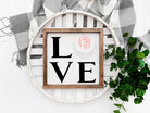 Gamma Phi Beta 12x12 "LOVE" Wood Framed Sign Wall Art & Signs